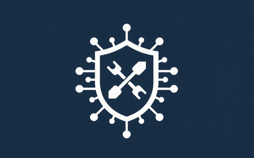 Ilustración de un escudo de protección digital, simbolizando seguridad y limitación de responsabilidad